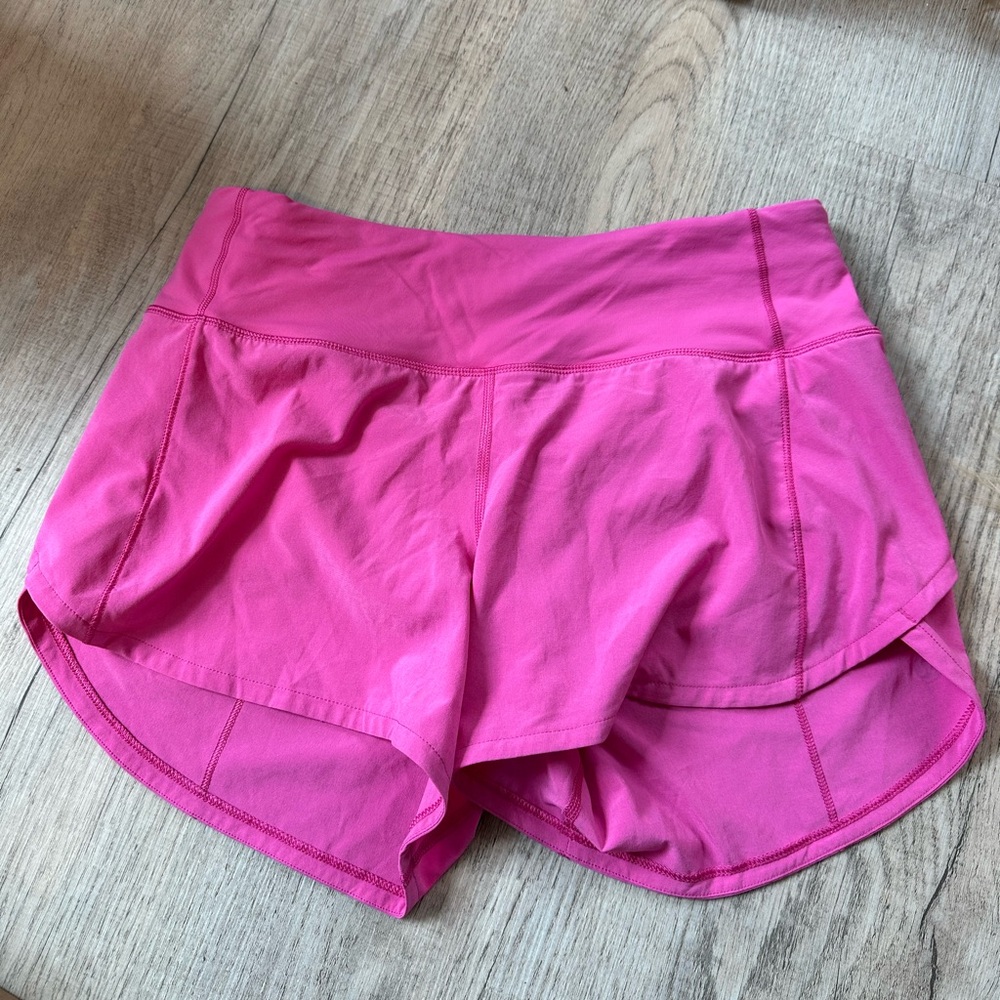 Women's Hot Pink Lululemon Athletic Running Shorts